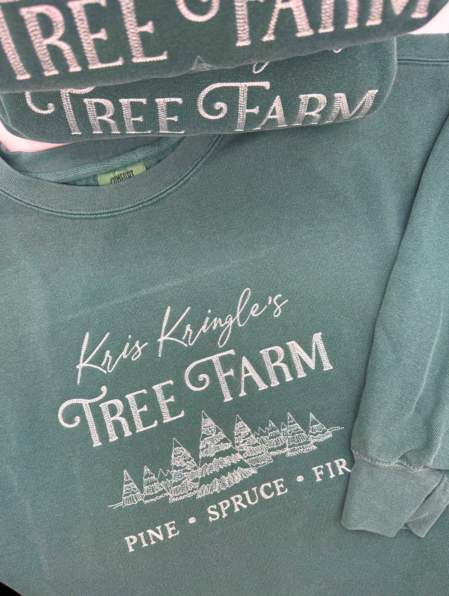 Embroidered Kris Kringle's Tree Farm, Tee or Sweatshirt