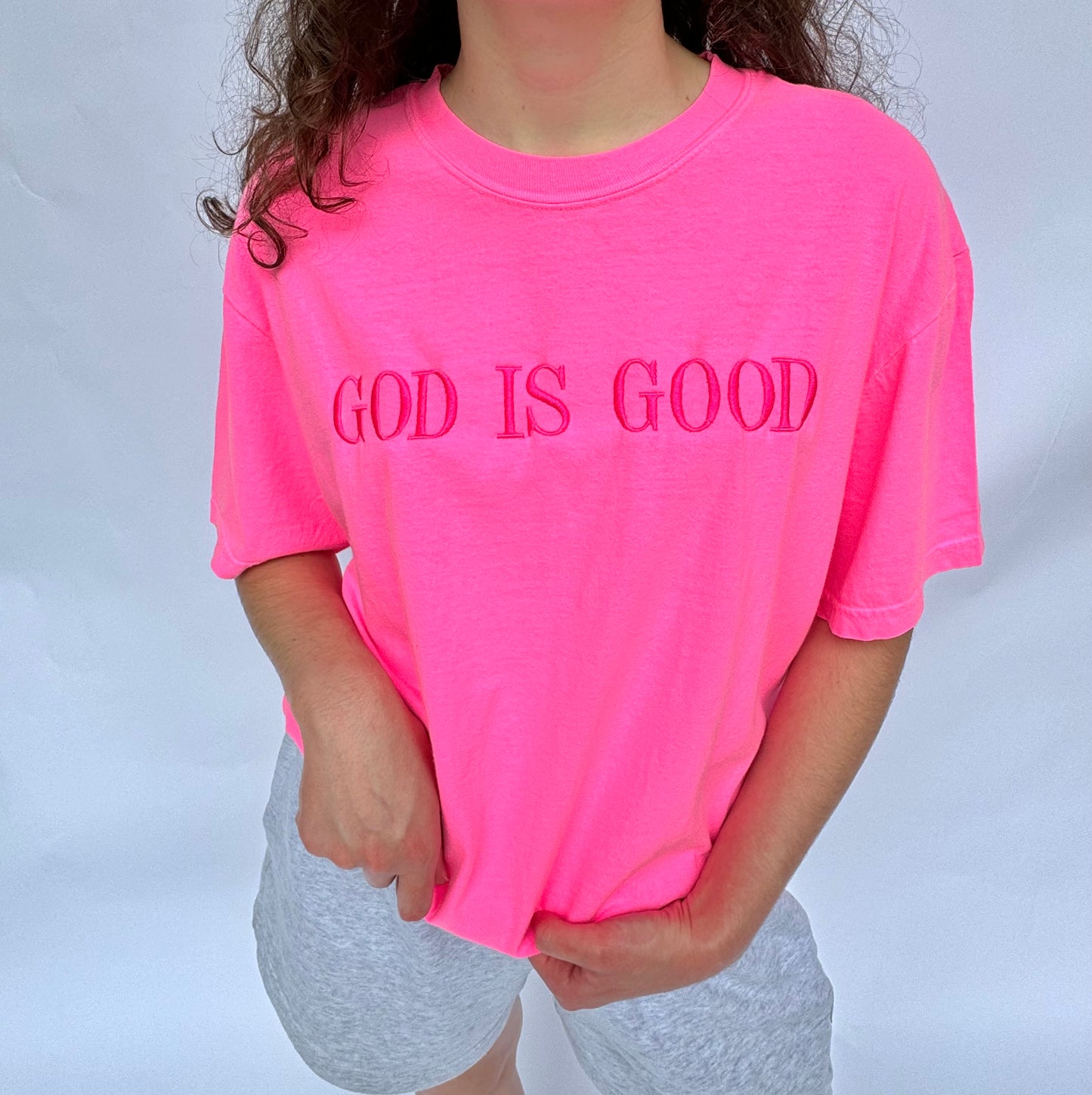 Embroidered God is Good, Tee or Sweatshirt